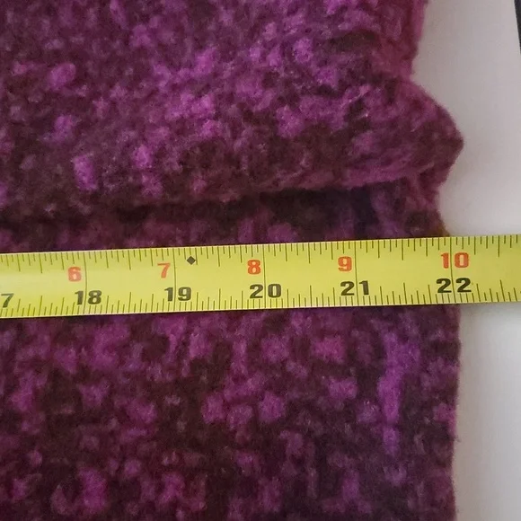 Athleta Jacquard Sweater Size Medium Merino Wool Purple Burgundy Soft Cozy - Picture 9 of 10